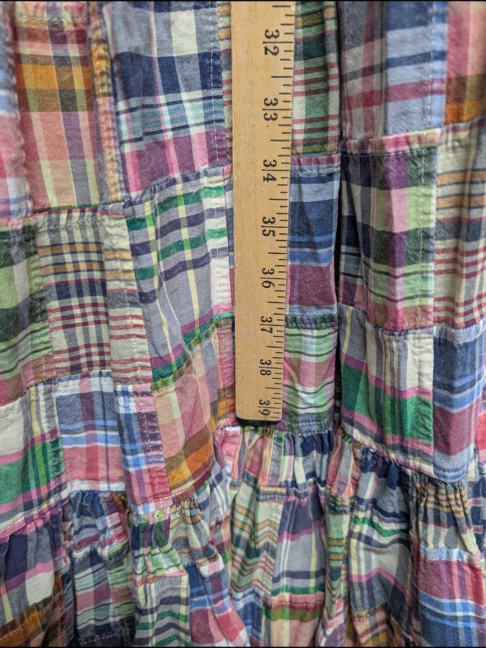 Multicolor Plaid Tiered Maxi Dress - Women's - Picture 4 of 8